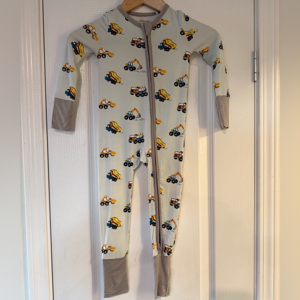 Angel Dear Construction Two Way Zip Convertible Romper
